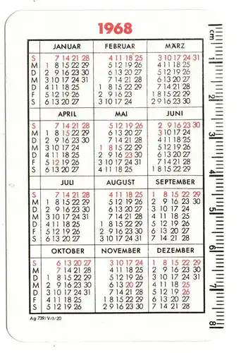 DDR Taschenkalender Hille und Beyer Textilwaren Waltersdorf Kreis Zittau 1968