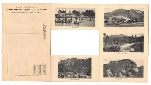 Universal Ak Zittau Waltersdorf Lückendorf um 1910 Klappkarte Effekt Albert Göhl