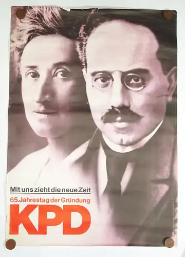 DDR Plakat Rosa Luxemburg Karl Liebknecht 60 Jahre KDP 1983 Klaus Bernsdorf GDR