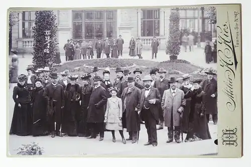 Kabinettfoto Reisegesellschaft Wiesbaden Taunus 1902