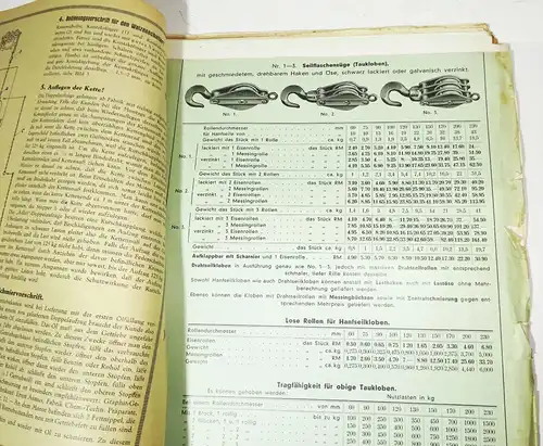 Mappe Werbe Papiere Winden Seilwinden Flaschenzug Umlenkrolle 1940 Prospekte