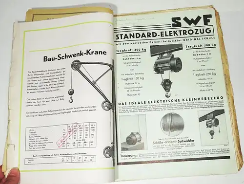 Mappe Werbe Papiere Winden Seilwinden Flaschenzug Umlenkrolle 1940 Prospekte