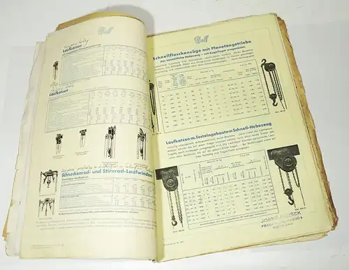Mappe Werbe Papiere Winden Seilwinden Flaschenzug Umlenkrolle 1940 Prospekte