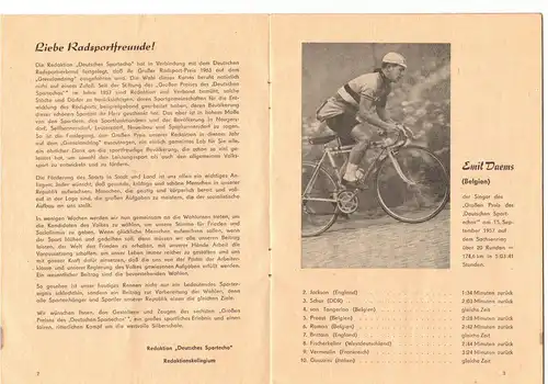 Großer Preis Grenzlandring Radrennen Radsport DDR 1963