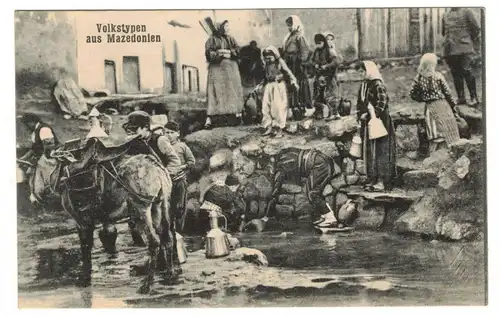 Ak Volkstypen aus Mazedonien 1917 Feldpost  (A4071