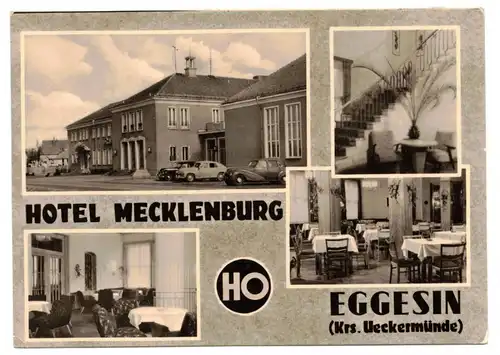 Ak Hotel Mecklenburg HO Eggesin Kreis Ueckermünde 1966