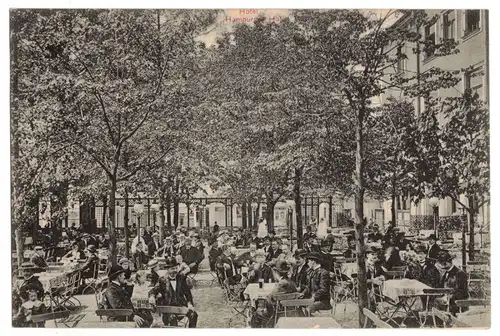 Ak Meissen voller Biergarten um 1910