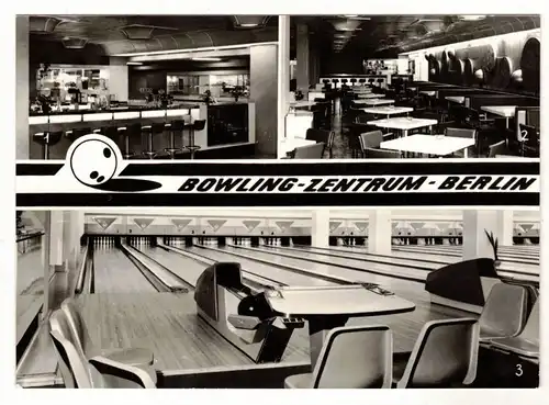 Ak Bowling Zentrum Berlin DDR 1975