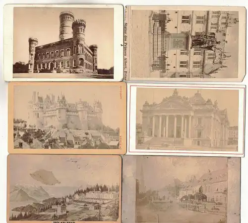 CdV Foto Rigi Kaltbad Pierrefonds Börse Brüssel Wien um 1870er 1890er Städte