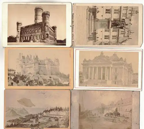 CdV Foto Rigi Kaltbad Pierrefonds Börse Brüssel Wien um 1870er 1890er Städte  