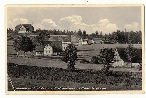 Ak Grunwald bei Bad Reinerz Buchenwinkel mit Hindenburgbaude 1932