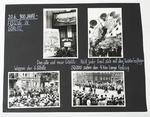 8 x Foto 900 Jahre Festumzug Görlitz Karussell Bahnhof Oberlausitz 1971 DDR