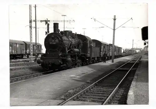 Foto Dampflok 55 4647 Bw Rheydt mit Ng 9467 in Dülkeu 15.04.1968