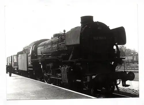 Foto DB Dampflok 042 166 Bw Rheine mit D 1339 in Papenburg Ems 11.08.1969