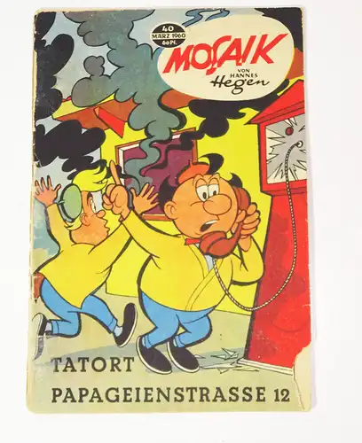 Mosaik Nr 40 März 1960 Hannes Hegen Comic Digedags