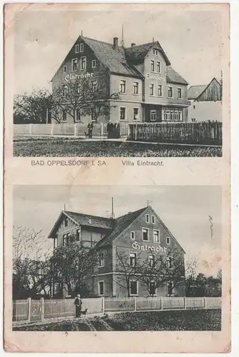 Ak Bad Oppelsdorf i. Sachsen Villa Eintracht 1928  (A2584
