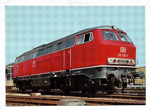 Foto Postkarte DB 216 206-3 Diesellok 1960er 1970er Diesellokomotive