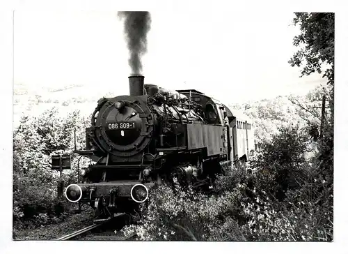 Foto 086 809-1 Dampflok Wälder Natur Fahrt Dampflokomotive