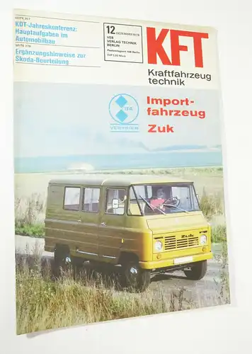 KFT Kraftfahrzeugtechnik Zeitschrift 12 Dezember 1978 Zuk Skoda !