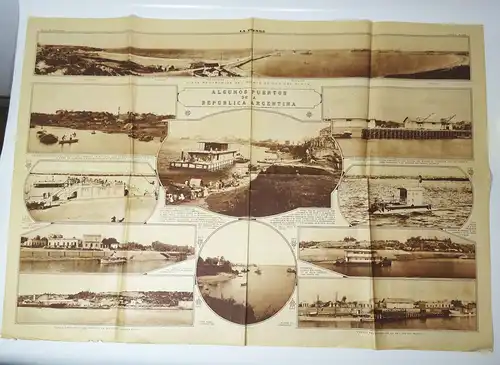 Konvolut Argentinien Buenos Aires 1929 Zeitungen Bildband Reklame 