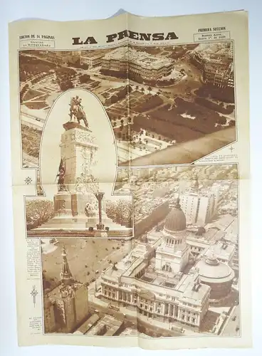 Konvolut Argentinien Buenos Aires 1929 Zeitungen Bildband Reklame 