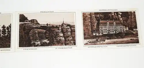 Leporello Sächsische Schweiz um 1890 Ansichten views Elbsandsteingebirge