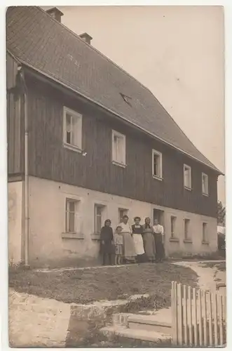 Foto Ak Wohnhaus Familie Personen Seifhennersdorf 1911 (A3785