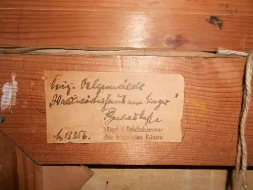 Original Ölgemälde Georg Hesse 1936 Waldwärterhaus am Unger / Anger Stempel 