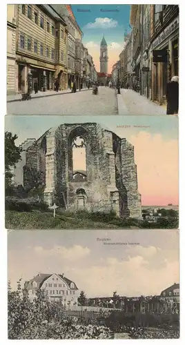 3 x Ak Bautzen Ritterschaftliches Internat Reichenstraße Nicolairuine 1915 1917 