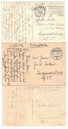 3 x Ak Bautzen Ritterschaftliches Internat Reichenstraße Nicolairuine 1915 1917 