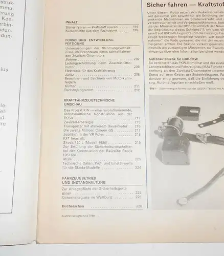 KFT Kraftfahrzeugtechnik Zeitschrift 7 Juli 1980 Skoda 120L Citröen !