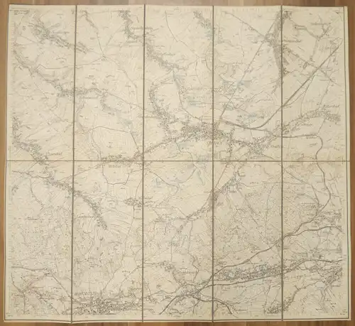 Leinen Landkarte Hohenstein 1:25000 Leinenlandkarte um 1890