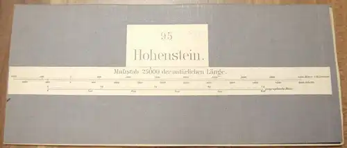 Leinen Landkarte Hohenstein 1:25000 Leinenlandkarte um 1890