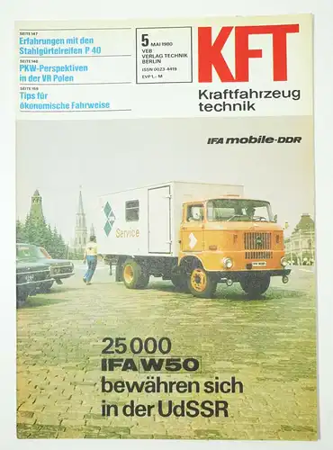 KFT Kraftfahrzeugtechnik Zeitschrift 5 Mai 1980 IFA W50 P40 !