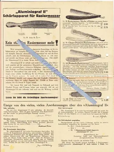 Prospekt Spezialhaus für Rasierbedarf Jarke Berlin Rasiermesser Zubehör 1920  D7