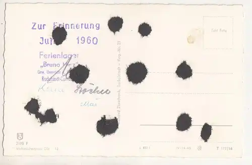 Ak Schwimm - & Wellenbad VEB Thüringisches Kunstfaserwerk Schwarza 1960 ! (A2753