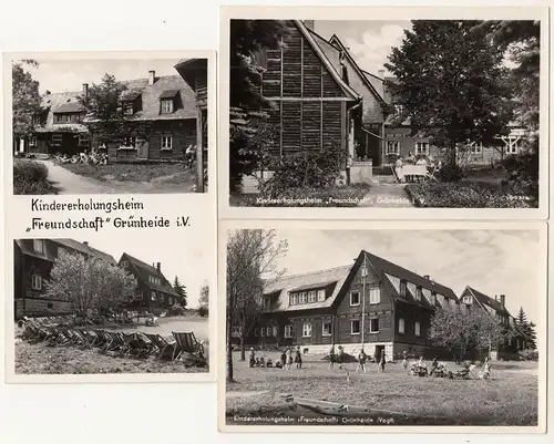 3 x DDR Ak Kindererholungsheim Grünheide Vogtland 1958 ! (A2749