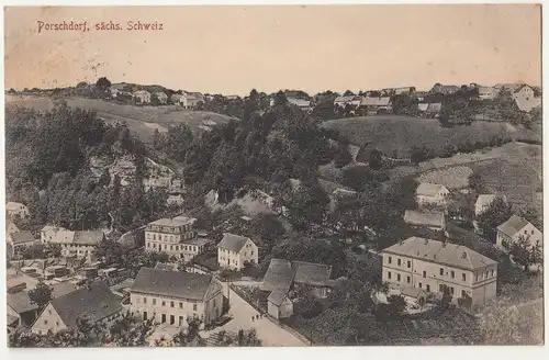 Ak Porschdorf / Bad Schandau Sächsische Schweiz 1914 ! (A1834
