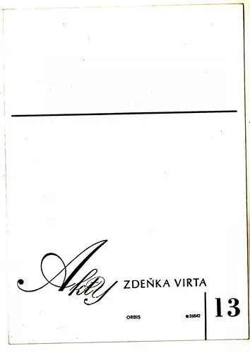 Akt Abzug Zdenka Virta 1967 Prag - nackte Frau mit Glastisch * vintage !