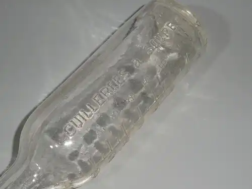 Alte Glasflasche Medizin Skala Maß Deko true Vintage Flasche