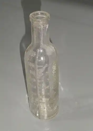Alte Glasflasche Medizin Skala Maß Deko true Vintage Flasche