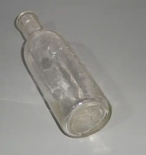 Alte Glasflasche Medizin Skala Maß Deko true Vintage Flasche