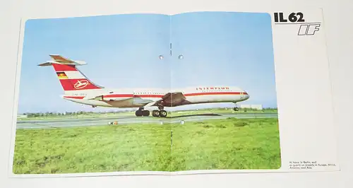 Prospekt IF Interflug Flugzeuge DDR 1976