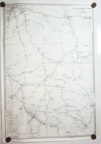 Vintage Karte Reichsbahndirektion Berlin II 1991 Eisenbahn