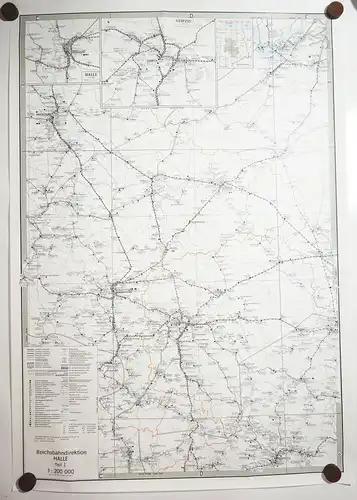 Vintage Karte Reichsbahndirektion Halle Saale I 1991 Eisenbahn