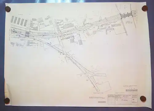 Deutsche Reichsbahn Lageplan Bahnhof Cottbus 1984