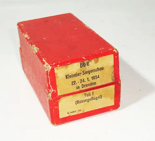 Altes Glasdias Dia DDR Kleintier Siegerschau 1954 Dresden Diaserie schwarz weiss