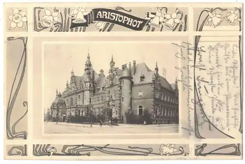 Foto Ak Leipzig Aristophot 1903 Fotomontage Jugendstil