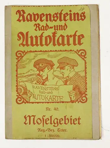 Ravensteins Rad und Autokarte Moselgebiet Trier um 1900