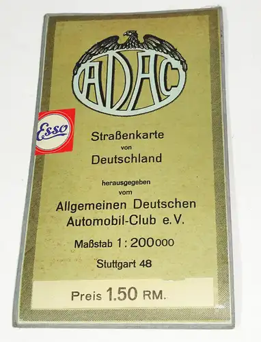ADAC Straßenkarte Stuttgart 48 Leinen Landkarte Mittelbach